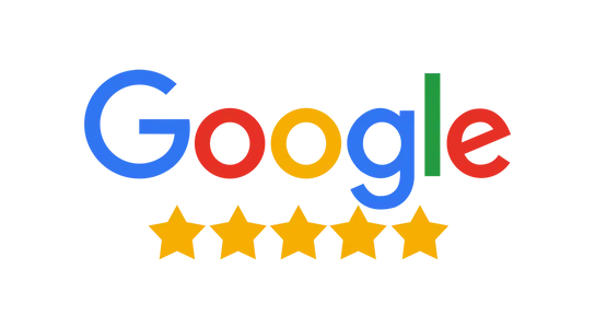 Google logo with star ratings in different colors